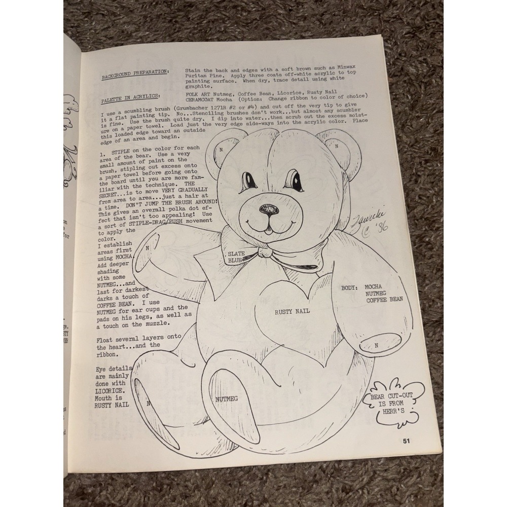 Briarhill Goose Jean Zawicki Vtg 1987 Granny Core Tole Painting Pattern Book - Picture 4 of 4